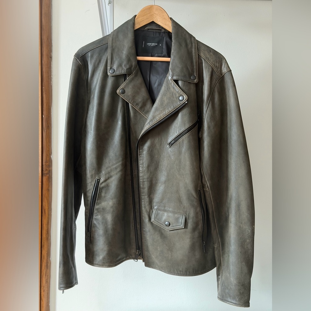 Lucky Brand Men's Vegan (faux) Leather Jacket - Dark Brown